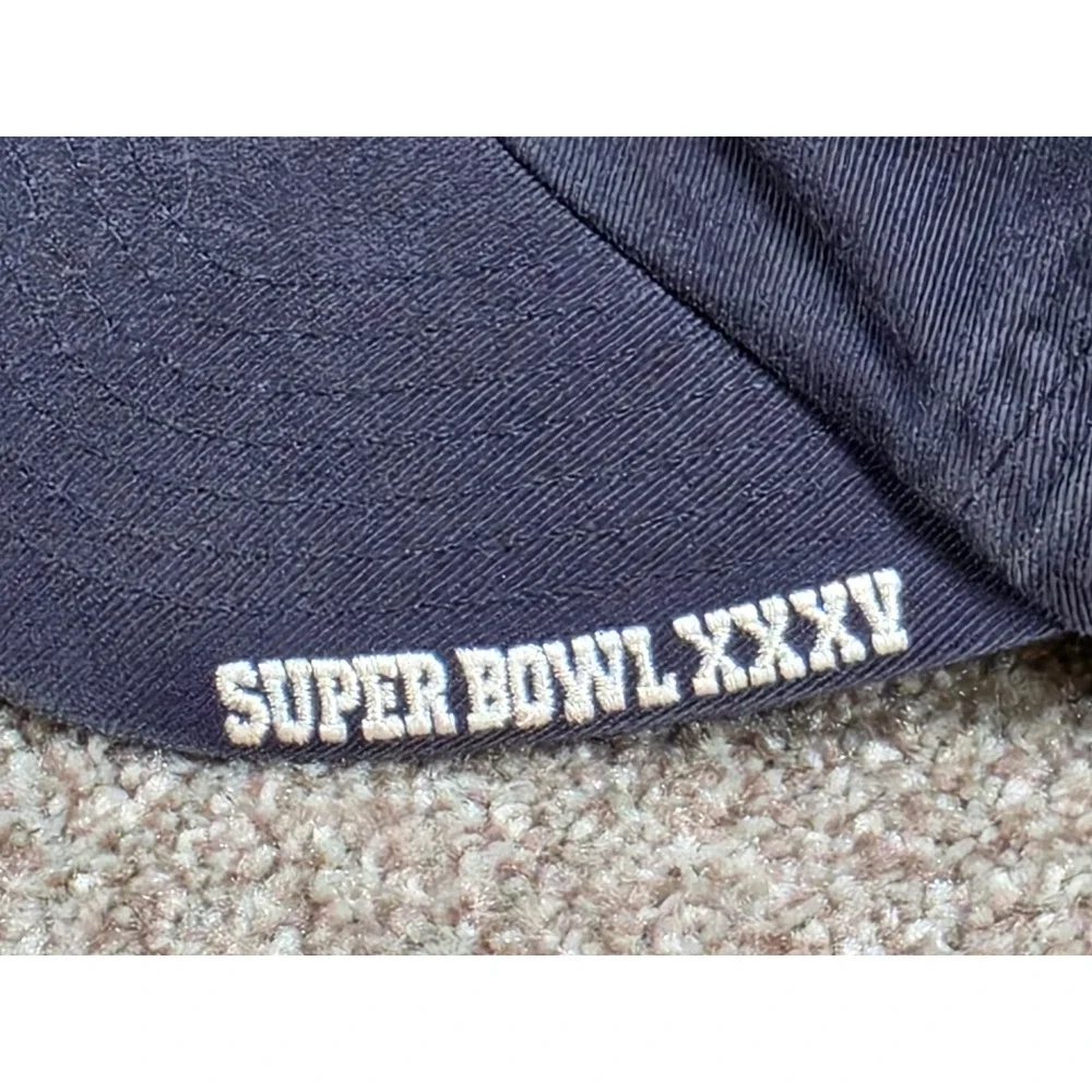 Vintage NFL Super Bowl XXXV Hat Twins Enterprise 2001 Tampa Florida‎ Navy Blue
